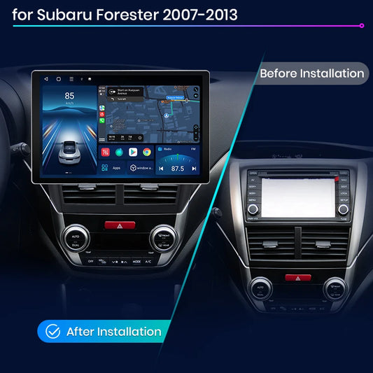 Radio para coche Junsun X7 MAX 13,1" 2K con CarPlay inalámbrico y Android Auto para Subaru Forester 3 SH Impreza 2007-2013. Autorradio multimedia.