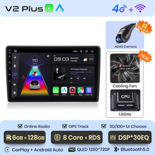 Cargar imagen en el visor de la galería, Radio Junsun V1 Plus para Skoda Fabia 2 2007-2014 con CarPlay inalámbrico, Android Auto, sistema inteligente para coche, 2 DIN, DVD.