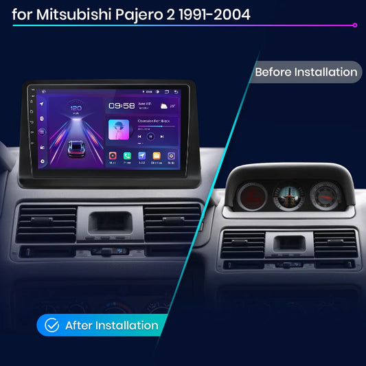 Radio Junsun V1 Plus para Mitsubishi Pajero 2 V20 V30 V40 (1991-2004), inalámbrica, CarPlay, Android Auto, 2 DIN, DVD.