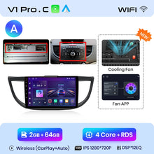 Load image into Gallery viewer, Junsun V1pro AI Voice 2 din Android Auto Radio For Honda CRV CR-V 2012-2016 Carplay Car Multimedia GPS 2din autoradio