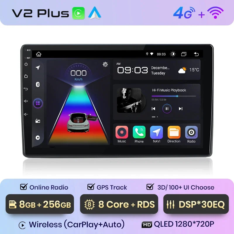 Junsun Wireless CarPlay Android Auto Car Radio Multimedia For Volkswagen Bora 2005-2006 GPS Intelligent Systems Smart Autoradio