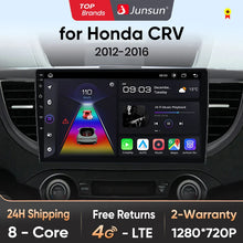 Load image into Gallery viewer, Junsun V1pro AI Voice 2 din Android Auto Radio For Honda CRV CR-V 2012-2016 Carplay Car Multimedia GPS 2din autoradio