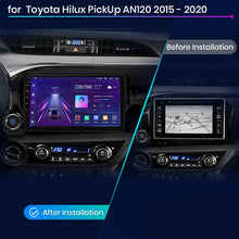 Cargar imagen en el visor de la galería, Radio Junsun V1 Plus para Toyota Hilux PickUp AN120 2015-2020 con CarPlay inalámbrico, Android Auto, 2 DIN, DVD.