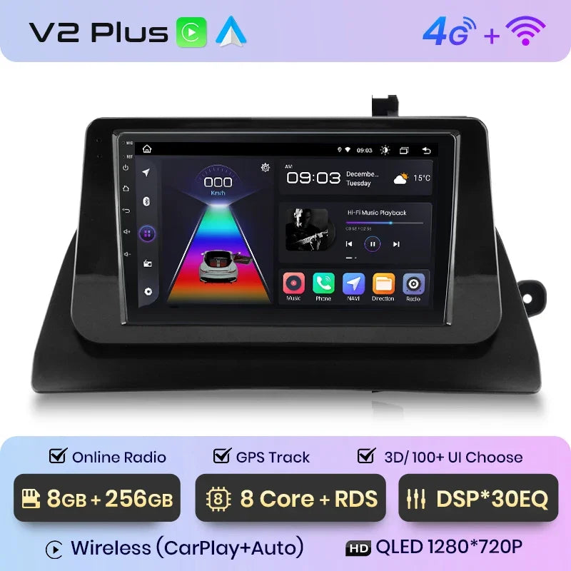 Junsun Wireless CarPlay Android Auto Car Radio For Renault Kangoo 2008 2009 2010 2011 2012-2018 Intelligent Systems Multimedia