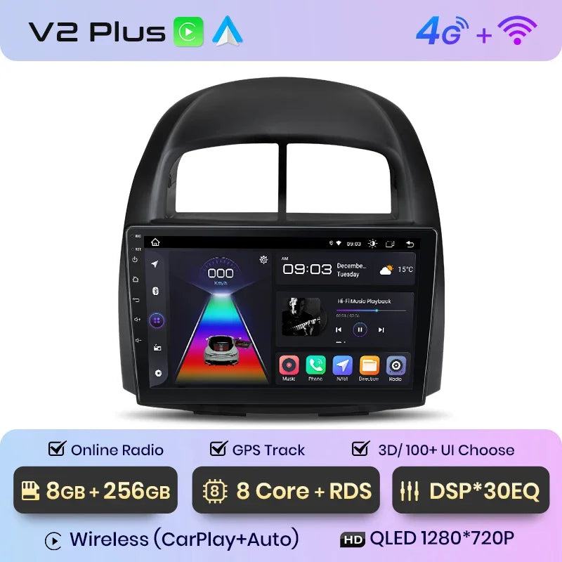 Radio Junsun inalámbrica CarPlay Android Auto para Toyota Passo 2006, 2007, 2008, 2009-2011, sistemas inteligentes para coche, RDS, Bluetooth, WiFi, 2 DIN