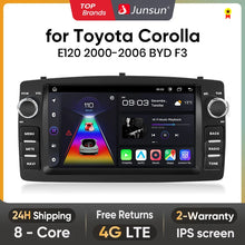Junsun - Radio inalámbrica con Carplay y Android para Toyota Corolla E120 (2000-2006), BYD F3 (2003-2020), 4G, WiFi, GPS, Bluetooth, DSP, RDS, sin 2 DIN