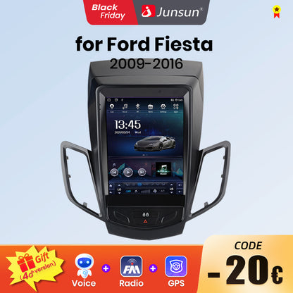 Radio multimedia Junsun CarPlay inalámbrica para Ford Fiesta MK7 2009-2016, Android Auto, GPS, autorradio, sistemas inteligentes para coche 