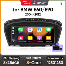 Radio Junsun de 8,8 pulgadas con Android y CarPlay inalámbrico para BMW Serie 5 E60 E61 E62 2004-2010, unidad principal de audio 4G WiFi BT
