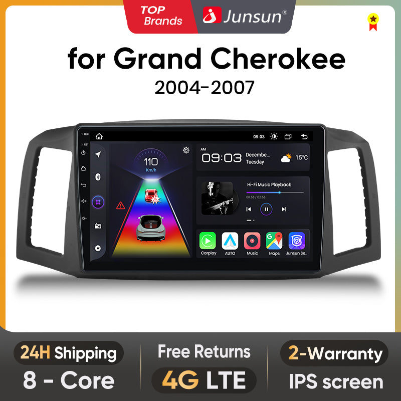Junsun AI Voice 2 din Android Auto Radio For JEEP Grand Cherokee 2004 2005 2006 2007 Carplay 4G Car Multimedia GPS 2din autoradio