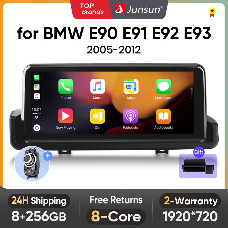 Junsun AI Voice 2 din Android Auto Radio For BMW E90 E91 E92 E93 2005-2012 Carplay 4G Car Multimedia GPS 2din autoradio
