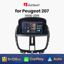 Radio Junsun AI Voice 2 DIN Android para Peugeot 207 207CC 2006-2015 con Carplay 4G, GPS, multimedia, 2 DIN