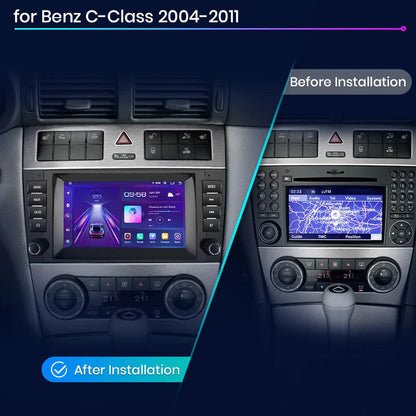 Junsun AI Android 13 CarPlay Auto Autoradio für Mercedes Benz C-Klasse W203 W209 C180 W219 2004-2011 Multimedia GPS 4G DSP RDS