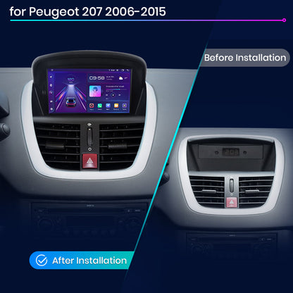 Radio Junsun AI Voice 2 DIN Android para Peugeot 207 207CC 2006-2015 con Carplay 4G, GPS, multimedia, 2 DIN