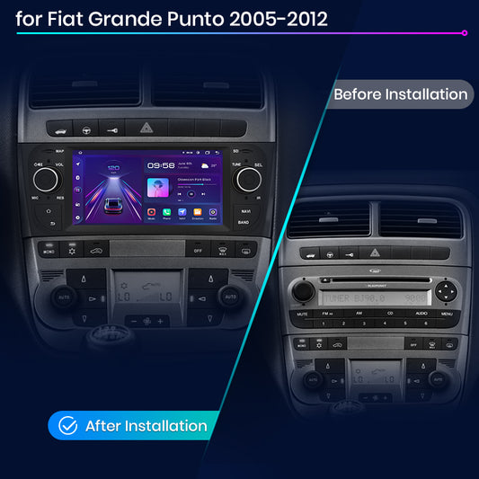 Junsun AI voice 4G LTE wireless CarPlay Android Auto Radio For Fiat Grande Punto 2005-2012 Car Intelligent Systems Multimedia player Stereo RDS BT 2 din autoradio GPS Navi screen