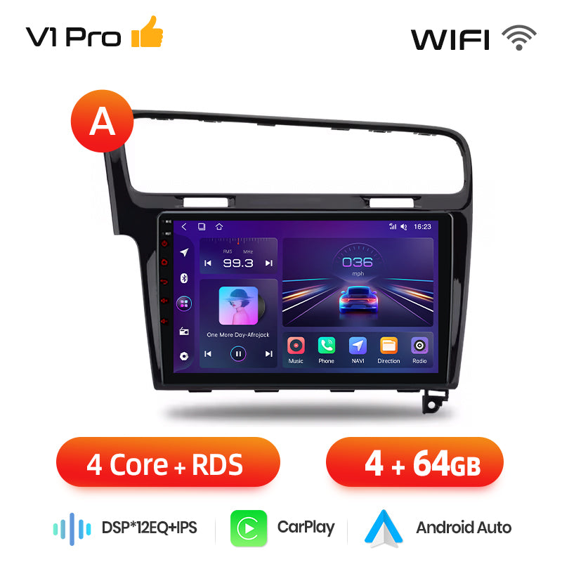 Junsun AI voice 4G LTE wireless CarPlay Android Auto Radio For VW Golf 7 2013-2017 Car Intelligent Systems Multimedia player Stereo RDS BT 2 din autoradio GPS Navi screen