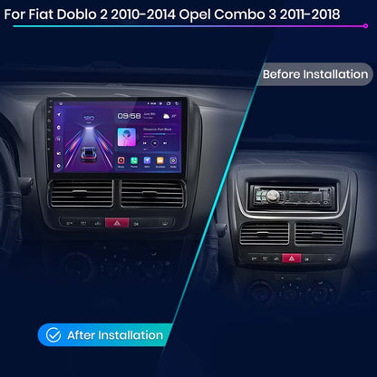 Junsun AI Voice 2 din Android Auto Radio para Fiat Doblo 2 2010-2014 Opel Combo 3 2011-2018 Carplay 4G coche Multimedia GPS 2din autoradio
