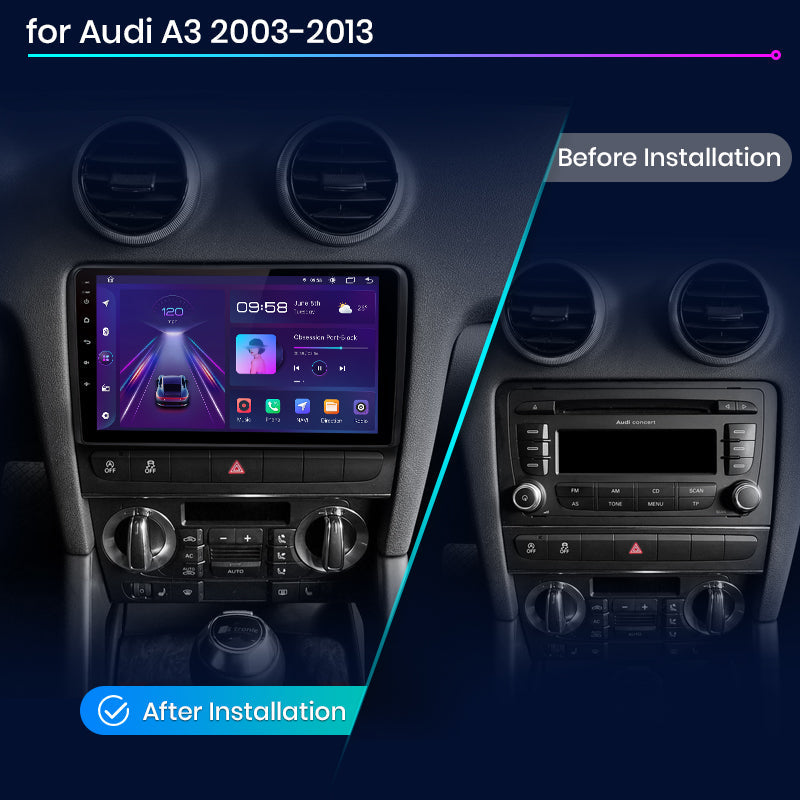 Junsun AI Voice 2 din Android Auto Radio For Audi A3 8P 2003 - 2013 Carplay 4G Car Multimedia GPS 2din autoradio