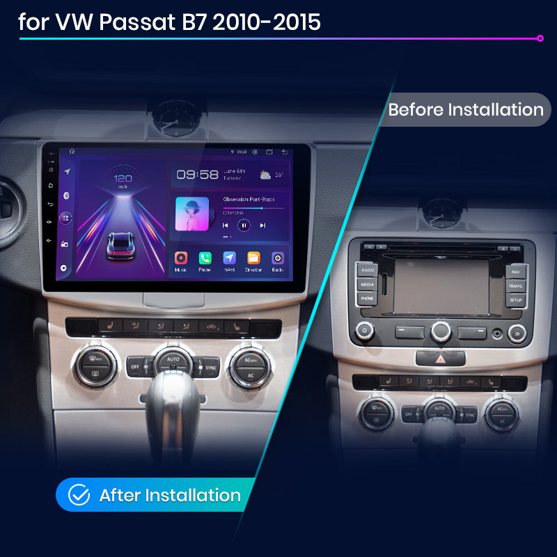 Junsun AI Voice 2 din Android Auto Radio For Volkswagen VW Passat B6 B7 CC 2010-2015 Carplay 4G Car Multimedia GPS 2din autoradio