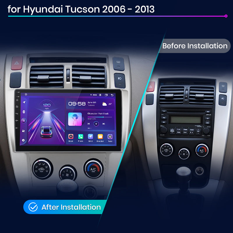 Junsun AI Stimme 2 din Android Auto Radio Für Hyundai Tucson 2006 - 2013 Carplay 4G Auto Multimedia GPS 2din autoradio