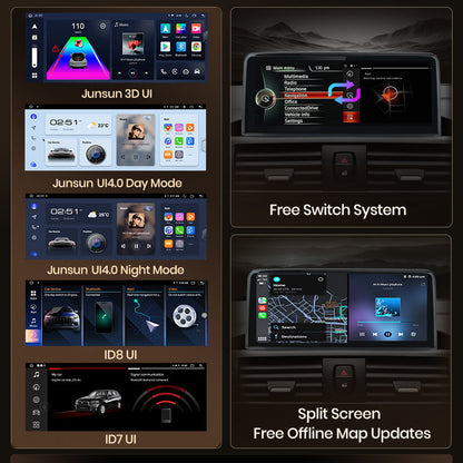 Radio Junsun de 8,8 pulgadas con Android y CarPlay inalámbrico para BMW Serie 5 E60 E61 E62 2004-2010, unidad principal de audio 4G WiFi BT