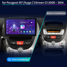 Load image into Gallery viewer, Junsun AI Voice 2 din Android Auto Radio For Peugeot 107 Toyota Aygo Citroen C1 2005 - 2014Carplay 4G Car Multimedia GPS 2din autoradio
