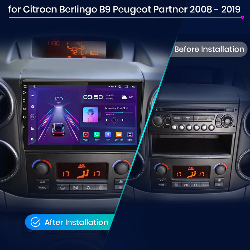 Junsun AI Stimme 2 din Android Auto Radio Für Citroen Berlingo B9 Peugeot Partner 2008 - 2019Carplay 4G Auto multimedia GPS 2din autoradio
