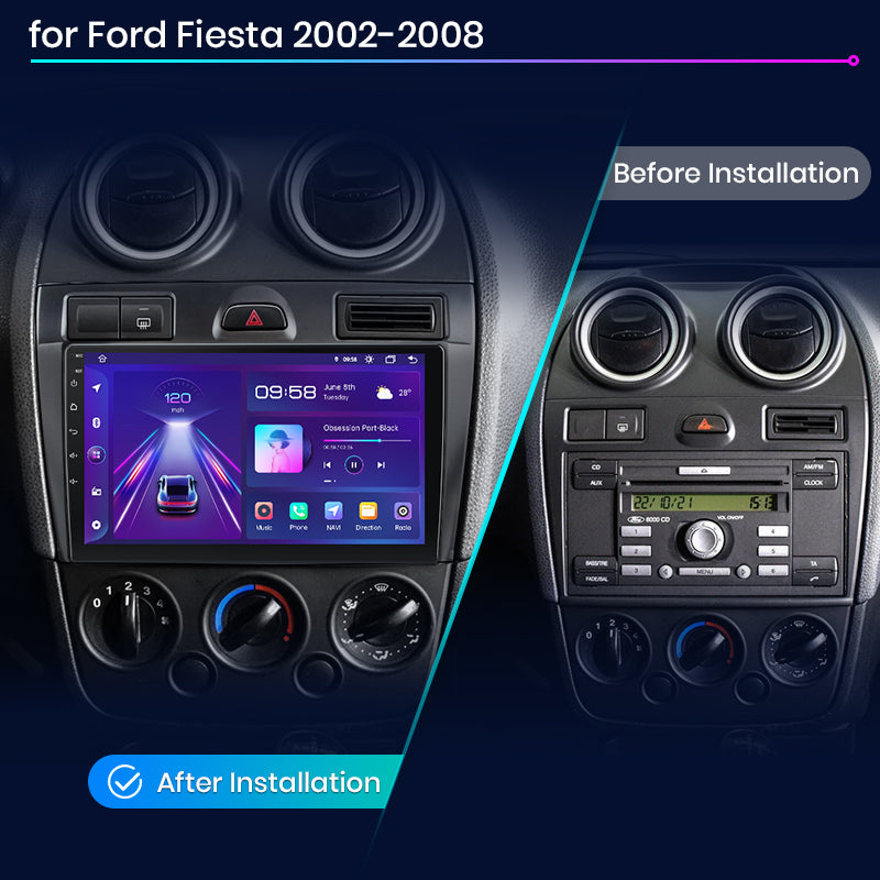 Junsun AI Voice 2 din Android Auto Radio For Ford Fiesta Mk VI 5 Mk5 2002 2003 - 2007 2008 Carplay 4G Car Multimedia GPS 2din autoradio