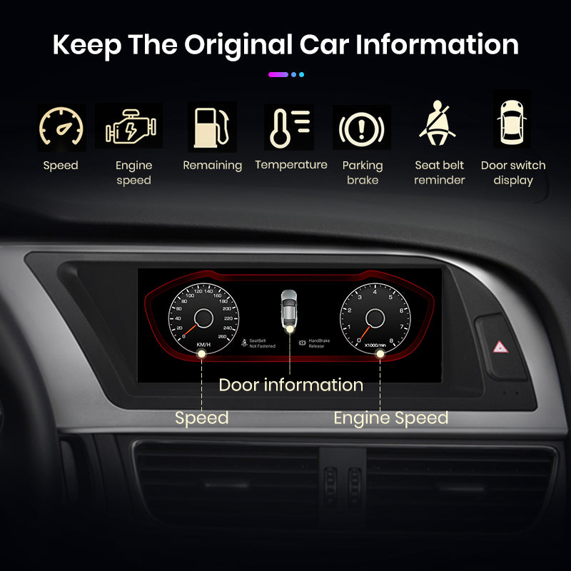 Junsun 8.8 inch Wireless CarPlay Andorid Auto Car Radio Multimedia For Audi A4 A4L B8 2009-2016 Navigation Autoradio