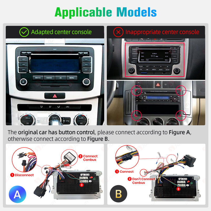 Junsun Android 13 Drahtlose Carplay Autoradio Für Volkswagen Golf 5 6 Polo Passat B6 B7 Sitz Skoda Jetta Universal Muiltmedia 