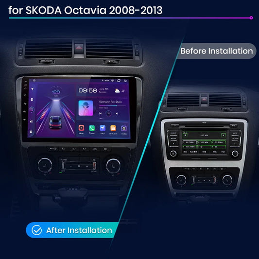 Junsun AI Stimme 2 din Android Auto Radio Für Skoda Octavia 2 A5 2008-2013 Carplay 4G Auto Multimedia GPS 2din autoradio