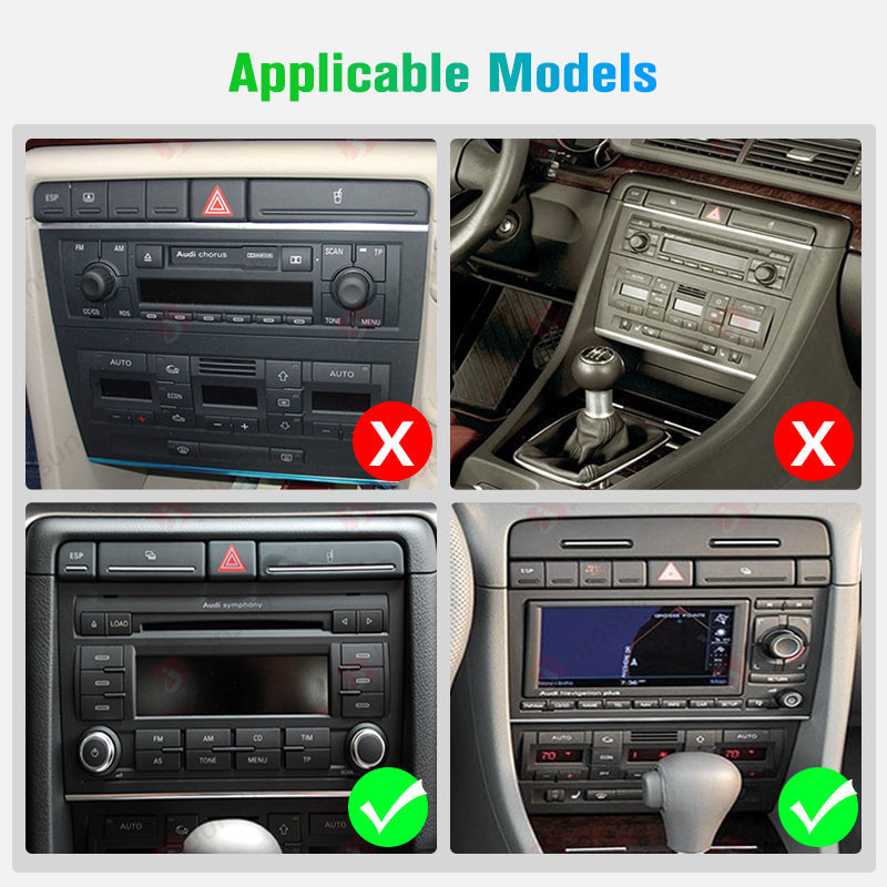 Junsun AI voice 4G LTE wireless CarPlay Android Auto Radio For  Audi A4 B9 B8 B7 B6 S4 RS4 SEAT Exeo Car Intelligent Systems Multimedia player Stereo RDS BT 2 din autoradio GPS Navi screen
