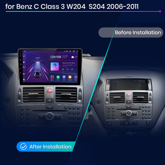 Junsun AI Stimme 2 din Android Auto Radio Für Mercedes Benz C Klasse 3 W204 S204 2006 - 2011 Carplay 4G Auto Multimedia GPS 2din autoradio