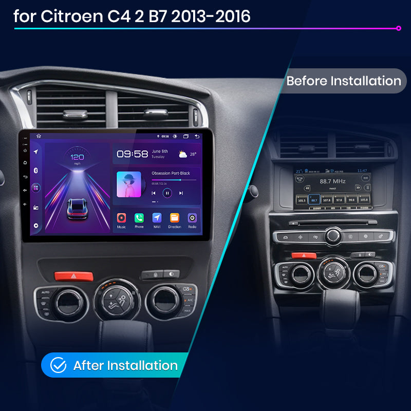 Junsun AI Voice 2 din Android Auto Radio For Citroen C4 2 B7 2013 - 2016 Carplay 4G Car Multimedia GPS 2din autoradio