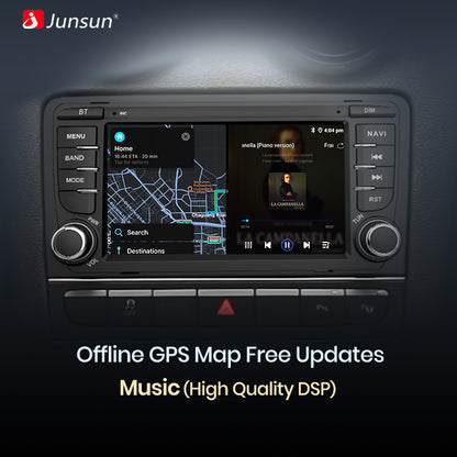 Junsun AI voice 4G LTE wireless CarPlay Android Auto Radio For Fiat Grande Punto 2005-2012 Car Intelligent Systems Multimedia player Stereo RDS BT 2 din autoradio GPS Navi screen