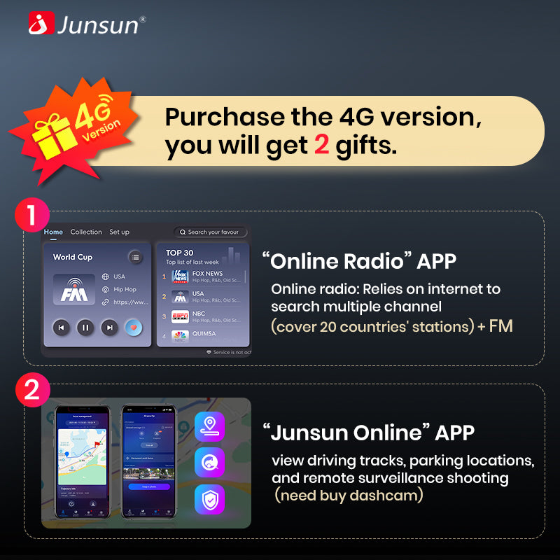 Junsun AI voice 4G LTE wireless CarPlay Android Auto Radio For Toyota Corolla E120 2000-2006 BYD F3 2003-2020 Car Intelligent Systems Multimedia player Stereo RDS BT 2 din autoradio GPS Navi screen