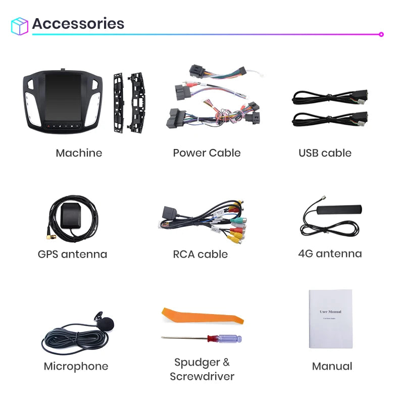 Junsun For Tesla Style Android Auto 4G Wireless Carplay DSP Car Radio Multimedia Player For Ford Focus MK 3 2012-2017 no 2din