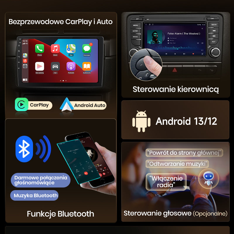 Junsun AI voice 4G LTE wireless CarPlay Android Auto Radio For Ford Focus S-Max Mondeo Galaxy C-Max Kuga Car Intelligent Systems Multimedia player Stereo RDS BT 2 din autoradio GPS Navi screen