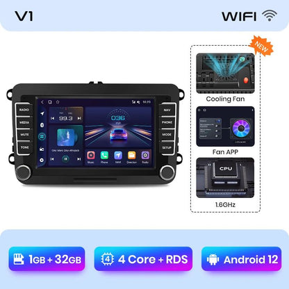 Junsun Android 13 Drahtlose Carplay Autoradio Für Volkswagen Golf 5 6 Polo Passat B6 B7 Sitz Skoda Jetta Universal Muiltmedia 