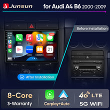 Junsun Wireless CarPlay Car Radio For Audi A4 2000-2009 Seat Exeo Android Multimedia