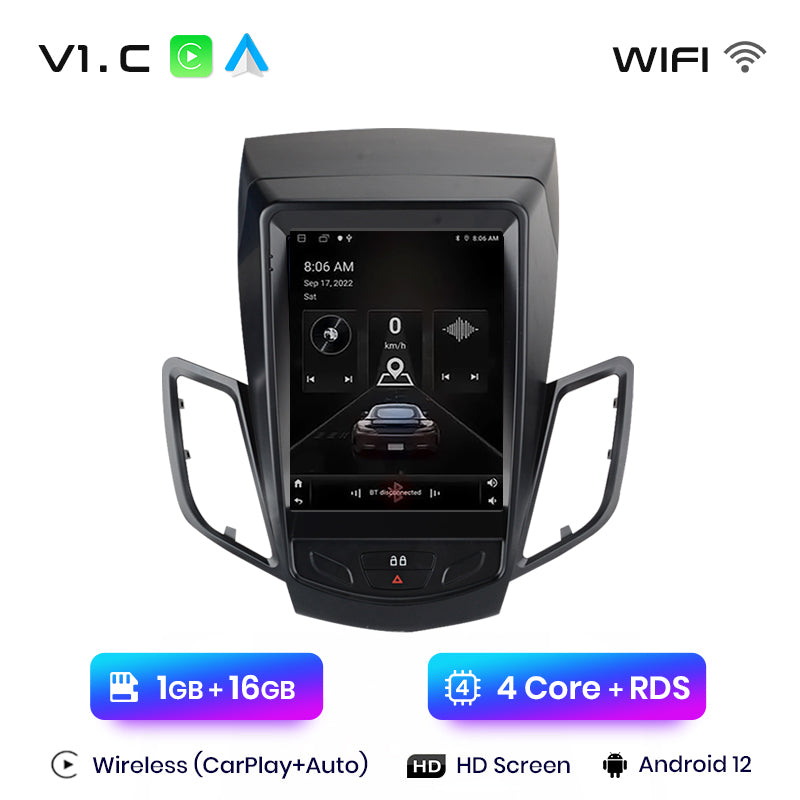 Radio multimedia Junsun CarPlay inalámbrica para Ford Fiesta MK7 2009-2016, Android Auto, GPS, autorradio, sistemas inteligentes para coche 