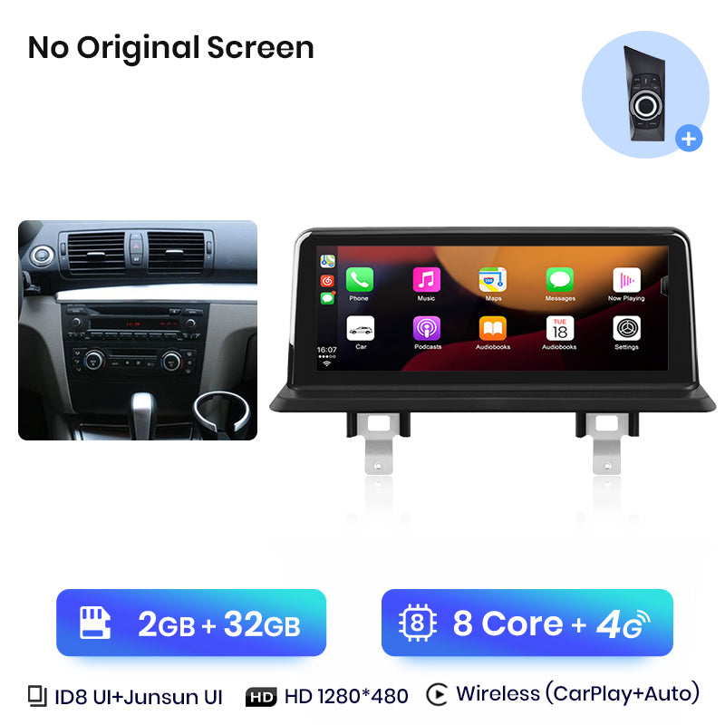 Junsun AI Stimme Drahtlose CarPlay Auto Radio Multimedia Für BMW E81 E82 E87 E88 2005-2012 DSP GPS 8 Core GPS Autoradio 