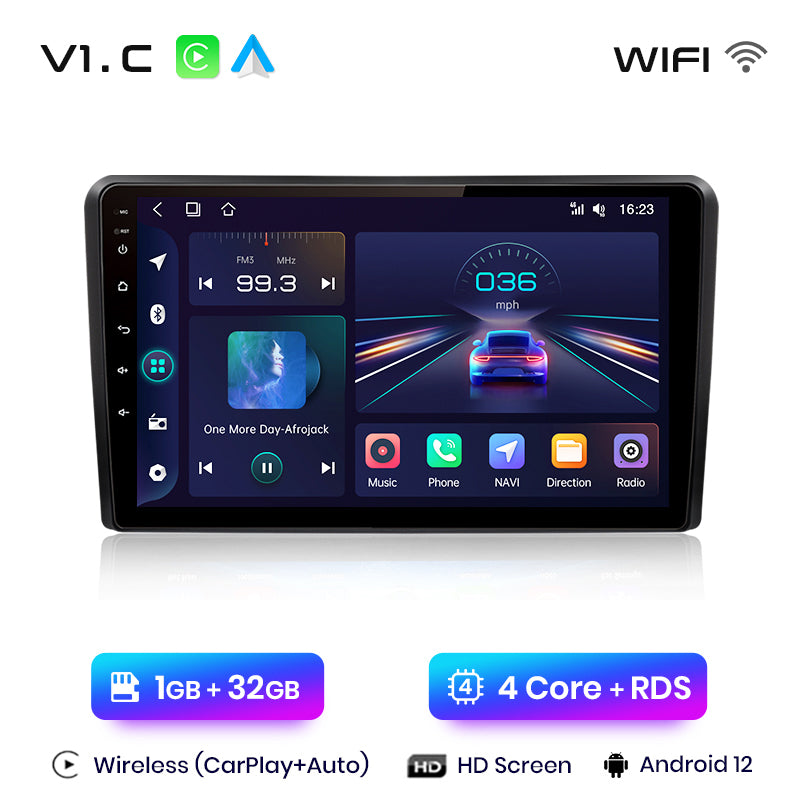 Junsun AI Voice 2 din Android Auto Radio For Audi A3 8P 2003 - 2013 Carplay 4G Car Multimedia GPS 2din autoradio