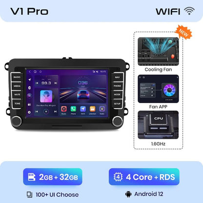 Junsun Android 13 Drahtlose Carplay Autoradio Für Volkswagen Golf 5 6 Polo Passat B6 B7 Sitz Skoda Jetta Universal Muiltmedia 
