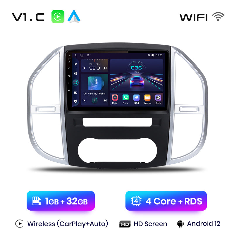 Radio Junsun AI Voice 2 DIN Android para Mercedes Benz Vito W447 2014-2020, Carplay 4G, GPS, multimedia, 2 DIN