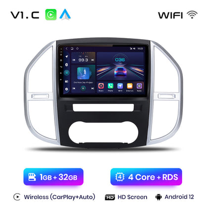 Radio Junsun AI Voice 2 DIN Android para Mercedes Benz Vito W447 2014-2020, Carplay 4G, GPS, multimedia, 2 DIN
