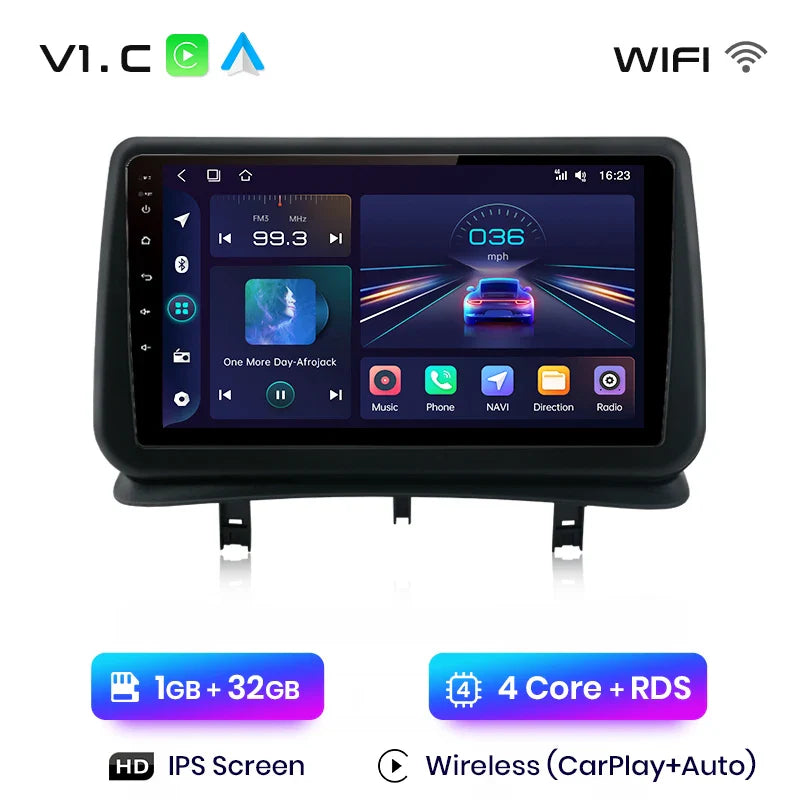Radio Junsun AI Voice 2 DIN Android para Renault Clio 3 2005-2014 con Carplay 4G, GPS, multimedia, 2 DIN