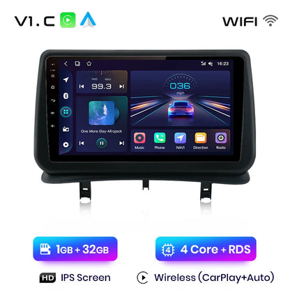 Radio Junsun AI Voice 2 DIN Android para Renault Clio 3 2005-2014 con Carplay 4G, GPS, multimedia, 2 DIN