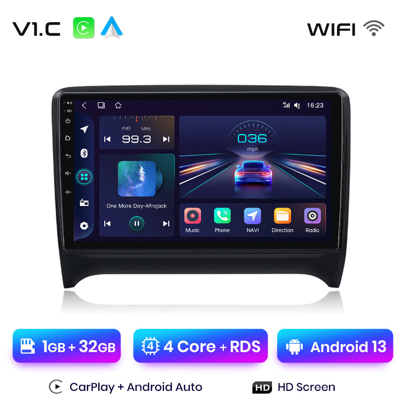 Junsun AI Voice 2 din Android Auto Radio For Audi TT MK2 8J 2006 - 2014 Carplay 4G Car Multimedia GPS 2din autoradio