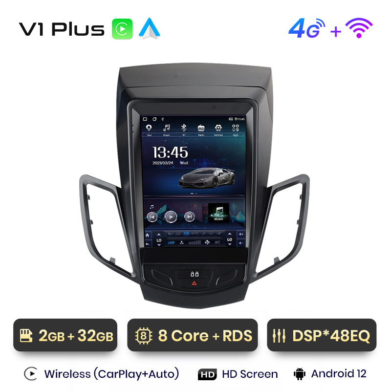 Junsun Wireless CarPlay Radio Multimedia For Ford Fiesta MK7 2009-2016 Android Auto GPS autoradio Car Intelligent Systems