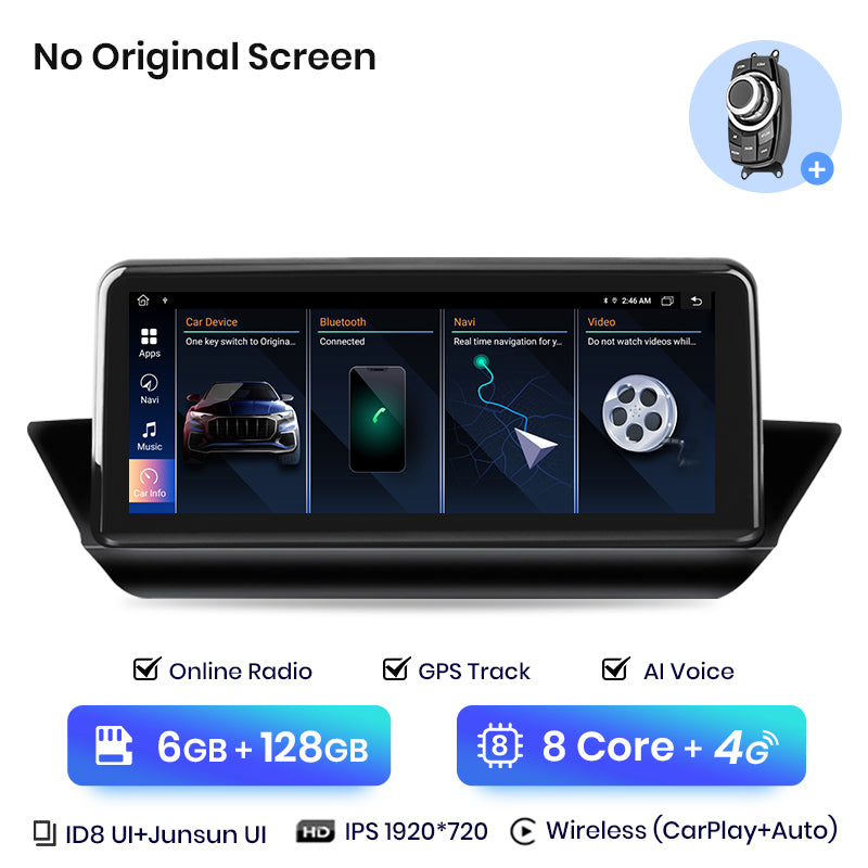 Junsun AI Voice Wireless CarPlay Car Radio Multimedia For BMW X1 E84 2009 2010 2011-2015 DSP Android Auto GPS 8 core autoradio